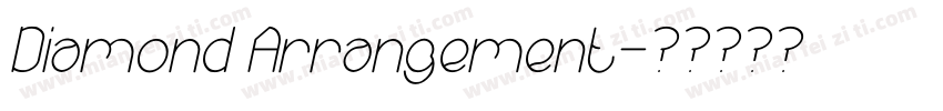 Diamond Arrangement字体转换